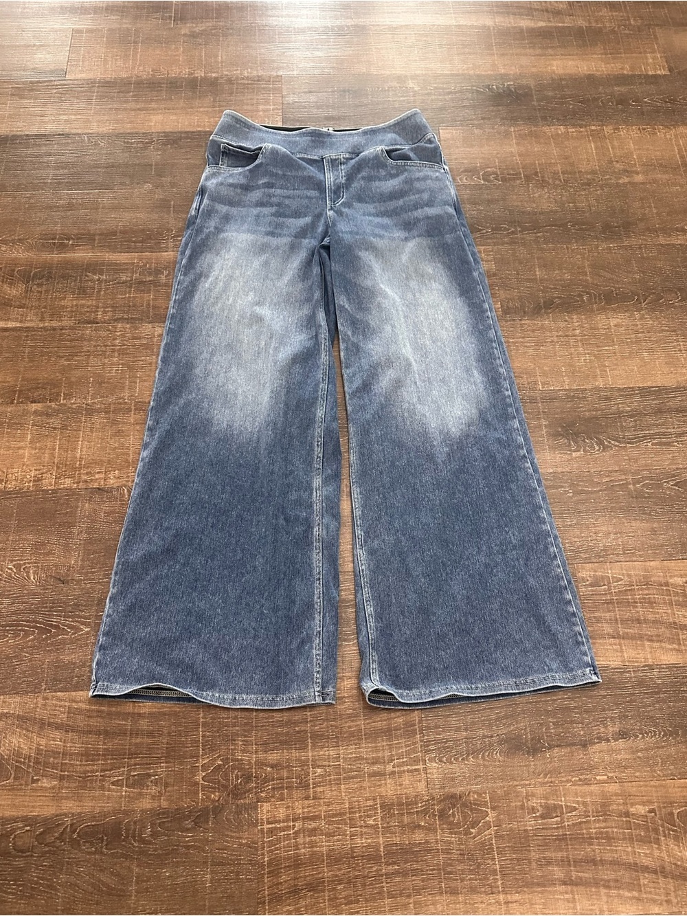 HALARA Flex Flare Wide Leg Denim Pull On Jeans Size Large
